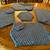 Set of 4 Blue Crochet Placemats with Drink Coasters and Hot plate Mat 3 thumbnail