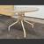Round Outdoor Glass Table, umbrella hole. Patio Deck Dining Table. Spray paint m 5 thumbnail