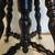 Antique Piano Stool Mahogany Rotating Brass Glass Feet Antique 2 thumbnail