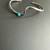 Sterling silver wave turquoise bracelet 6.5” 1 thumbnail