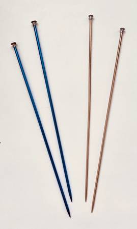 2 Pairs of 14" Anodized Aluminum Knitting Needles 1