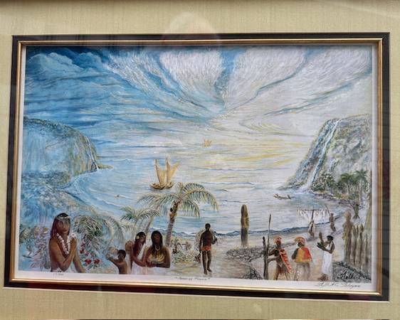 “Paradise Found,” Lithographic Print by Artist Aelbert C. Aehegma 1