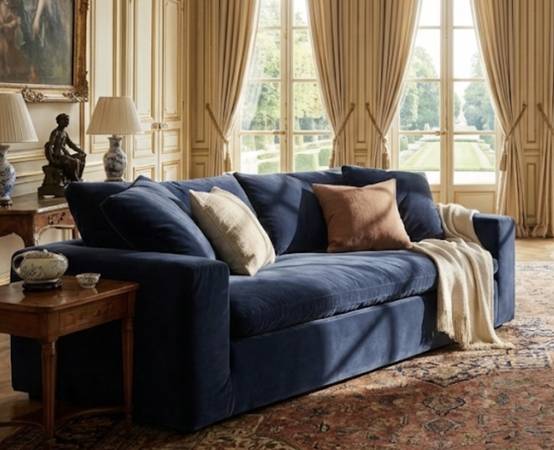 Restoration Hardware Cloud Sofa 84” Classic performance velvet 1