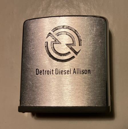 1950s Detroit Diesel Allison retractable 6-foot metal ruler 1