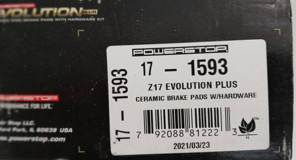 New Powerstop Evolution front brake pads 12-19 Hyundai Kia 17-1593 1