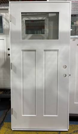 New 36" Craftsman Clear RH Outswing Fiberglass Exterior Entry Door 1