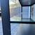 Steel and glass TV stand console table, solidly built 4 thumbnail