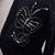 Crystal Sportswear Ltd Black Cardigan Embroidery/Beaded Butterflies- L 9 thumbnail