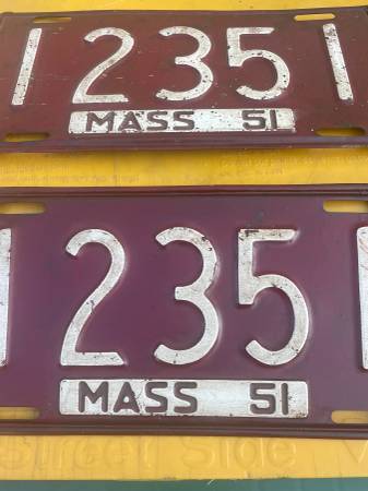 Placas de Massachusetts de 1951 - $60 (Norwood)63439265496835122
