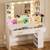 COMHOMA Vanity Desk with Lighted Mirror and Power Outlet, RGB LED Lights Makeup  1 thumbnail