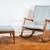 Design Within Reach Risom Rocker and Jens Ottoman, a set 3 thumbnail