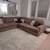 Custom Oversized Microfiber Sectional - Taupe Light Brown Color - Super Clean 3 thumbnail
