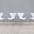 Danish Arne Jacobsen for Fritz Hansen White Series 7 Chairs, Set of 4 9 thumbnail