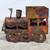/// VTG RAINBOW COPPER METAL TRAIN ENGINE SCULPTURE  VOTIVE HOLDER \\\ 3 thumbnail