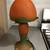 Glass Orange and Green Mushroom Lamp from 1995. 1 thumbnail