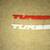 One Turbo Emblem Badge Red Truck SUV Sports Car UTV Metal 3 7/8" X 1/2 3 thumbnail