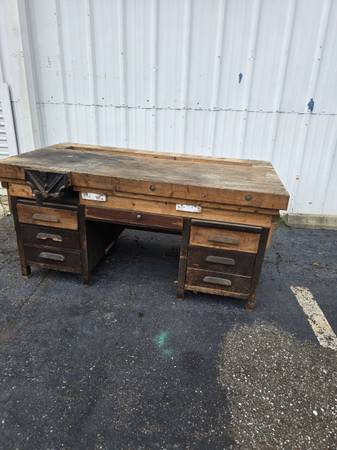 Solid oak work bench 1