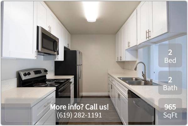 $2,995 / 2br - 965ft2 - Discover more: 2 BR, 2 BA, 965 Sq Ft. It's all here! (San Diego)64037387910658121