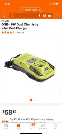 Ryobi 18 volt charger 1