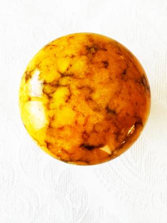 3"t Orange/tan mushroom "Genuine Alabaster Marble hand crafted in Ital - $22 (Beaverton)63471475056001122