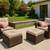 New Super Patio Outdoor Furniture 4 Pieces Patio Furniture Set, Outdoor Wicker C 2 thumbnail