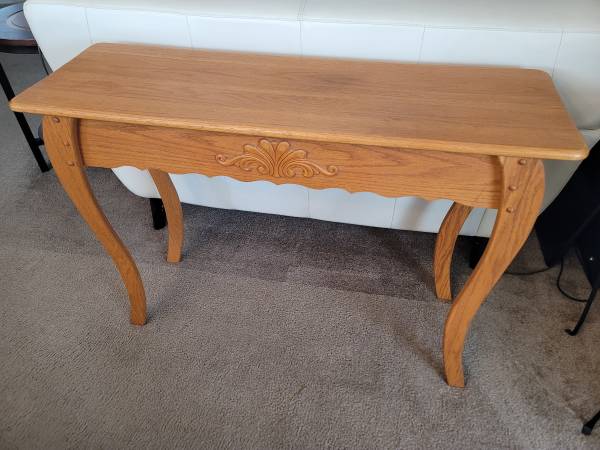 Solid oak sofa/console table 1