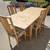 Solid birch expandable dining table w/6 chairs 4 thumbnail