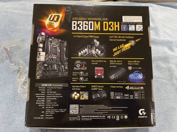 Gigabyte B360M D3H / i5-9600K / 32GB Corsair Vengeance DDR4 3200 C16 - - $140 (Falls Church)63471266266371124