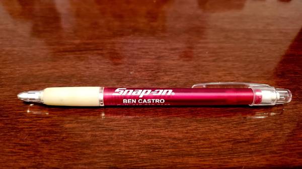 Snap-On Tools Red and White Mechanical Pencil plus Pocket Screwdriver 1