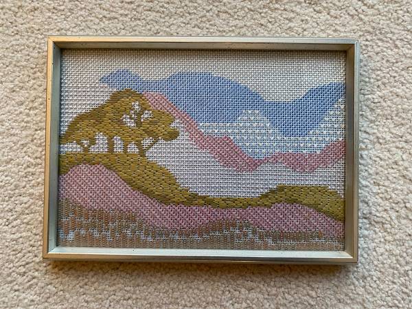 Needlepoint Trees and Mt Tamalpias 1