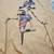 Indonesian Wood Painted Shadow Puppet Vintage! 2 thumbnail