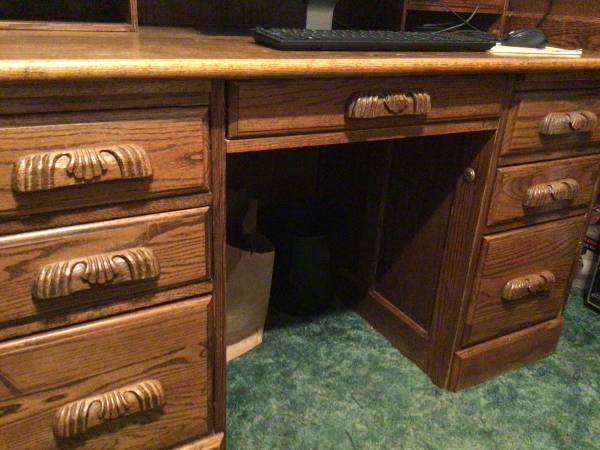 Oak Roll Top Desk 1