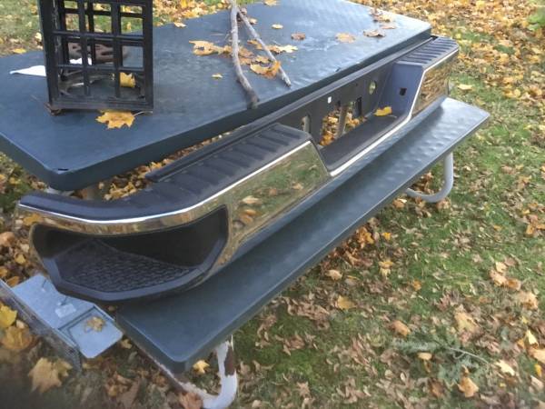 GMC sierra 1500 2019-2024 chome rear bumper 1