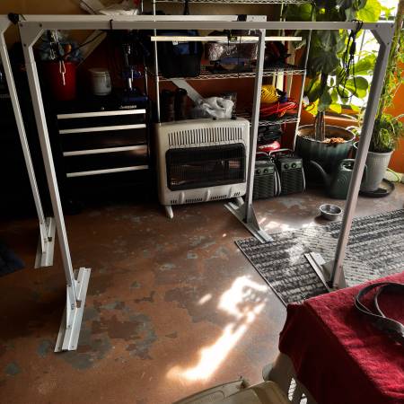 TWO ADJUSTABLE GROW LIGHT STANDS 1