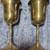 Vintage Solid Brass Goblets / Wine Chalices with Purple Velvet Storage Case 5 thumbnail