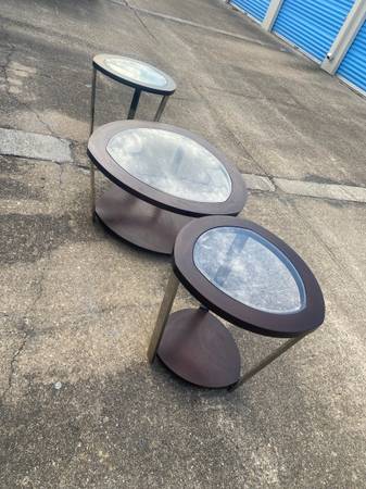 Coffee and End Tables Set - Cherry Color 1