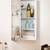 Fundin White Medicine Cabinet Recessed or Surface Mount, Bathroom Medi 1 thumbnail