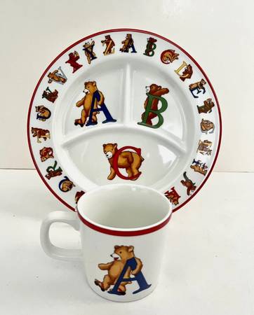 Tiffany Child's Porcelain Plate and Cup 1