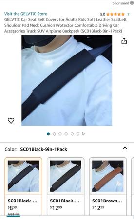 Car Pass steering wheel cover and 2 shoulder pads 1