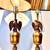 Awesome brass bronze desk lamp, sculptured Eagle base 1 thumbnail