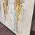 40x40 EXTRA LARGE Modern White And Gold Textured Glitter Canvas Wall Art 9 thumbnail