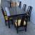 Vintage Asian Mid Century Style Lacquer Dining Table w/6 chairs (A63) 6 thumbnail