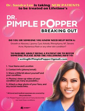 Dr. Pimple Popper is Now Taking Patients for Season 2 of Breaking Out! 1
