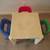 KIDS DURABLE PLASTIC TABLE with 3 CHAIRS 1 thumbnail