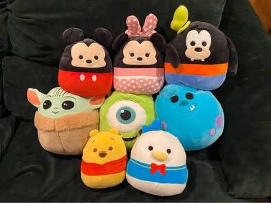 Disney Squishmallow Mickey Minnie Goofy Donald Mike Sully Pooh Baby Yo 1