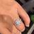 Natural Diamonds and and Natural Aquamarine in White Gold Ring 2 thumbnail