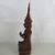 Thai Buddha Praying Kneeling Hand Crafted Wood Sculpture 17" Tall 6 thumbnail