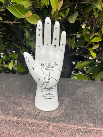 cute ceramic palmistry left hand palm reading boho statuette decor 1