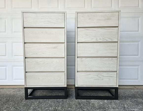 2 modern industrial chest of drawers / tall dressers 1
