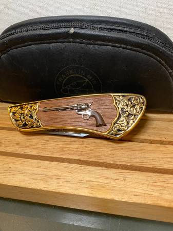 Franklin mint colt single action army peace maker slip joint collector 1